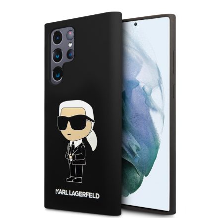 Karl Lagerfeld Szilikon Tok Samsung S24 Ultra fekete KLHCS24LSNIKBCK