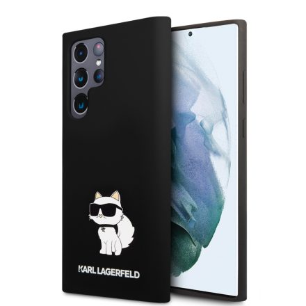 Karl Lagerfeld Szilikon Choupette Tok Samsung S24 Ultra fekete KLHCS24LSNCHBCK