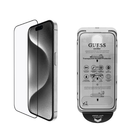 Guess Képernyővédő 2.5D for iPhone 16 Pro Max fekete