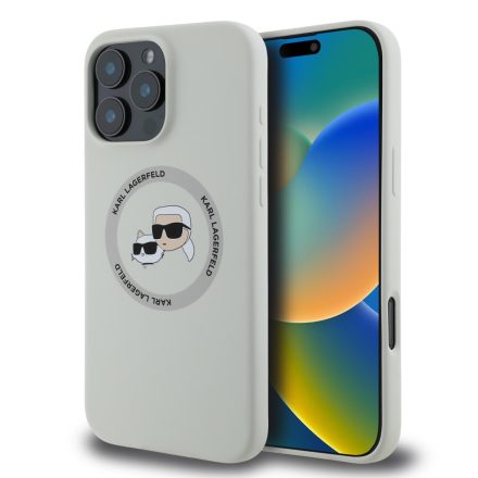 Karl Lagerfeld Liquid Silicone K&CH MagSafe Tok iPhone 16 Pro Max Beige