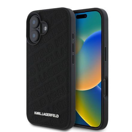 Karl Lagerfeld PU Pattern Tok iPhone 16 Black