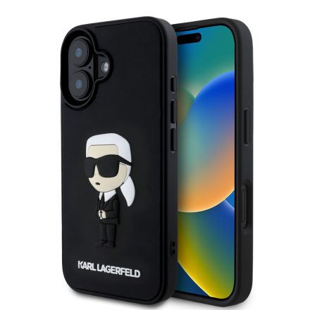 Karl Lagerfeld 3D Rubber Ikonik Tok iPhone 16 Black