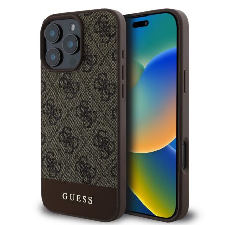 Guess PU Stripe tok iPhone 16 Pro barna GUHCP16LG4GLBR