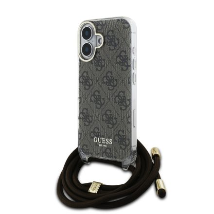 Guess IML Printed Crossbody Strap Tok iPhone 16 barna