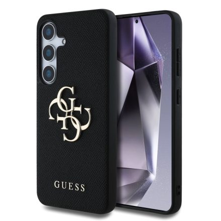 Guess PU Grained Metal Tok Samsung S25+ fekete