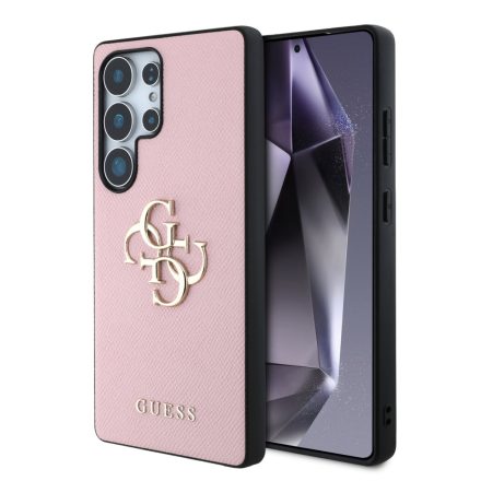 Guess PU Grained Metal Tok Samsung S25 Ultra pink