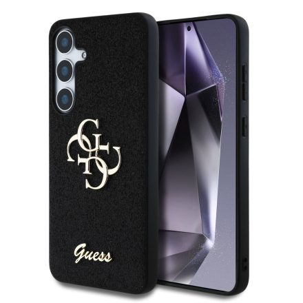 Guess PU Glitter Metal Tok Samsung S25 fekete