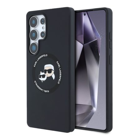 Karl Lagerfeld Liquid Silicone K&CH MagSafe Tok Samsung S25 Ultra fekete