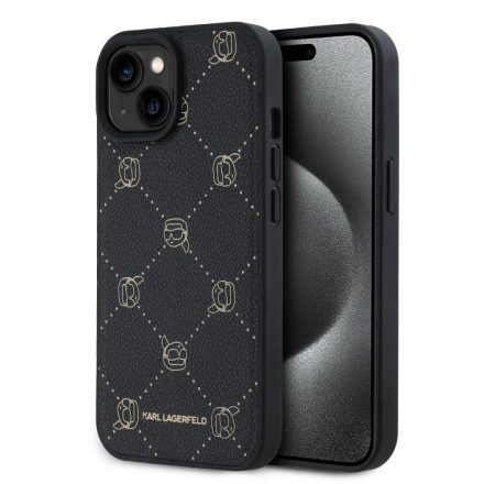 Karl Lagerfeld PU MagSafe Tok iPhone 15 fekete KLHMP15SPGKHPHK