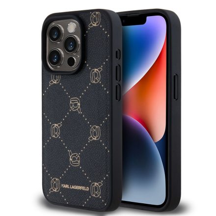 Karl Lagerfeld PU Karl MagSafe Tok iPhone 15 Pro fekete KLHMP15LPGKHPHK