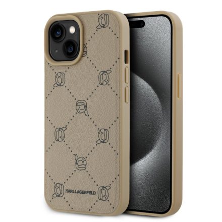 Karl Lagerfeld PU MagSafe Tok iPhone 15 bézs KLHMP15SPGKHPHE