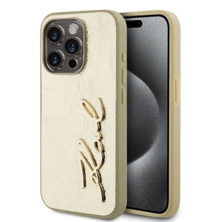 Karl Lagerfeld Tok iPhone 15 Pro arany KLHCP15LPFMFBKMD