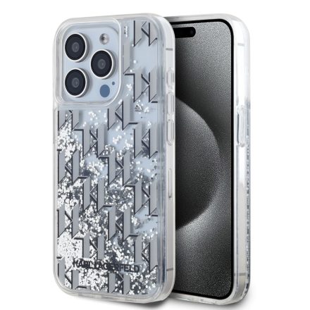 Karl Lagerfeld Glitter Tok iPhone 15 Pro fehér KLHCP15LLKLGKCCH