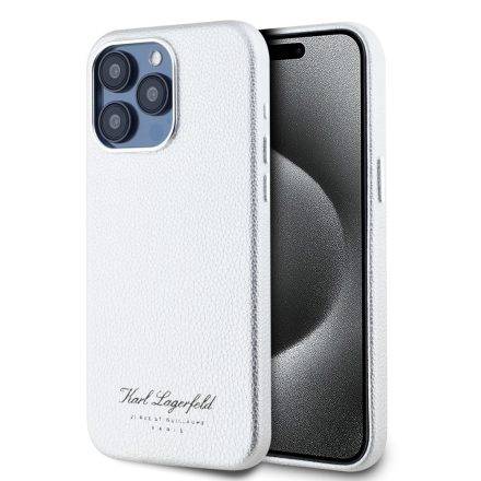 Karl Lagerfeld PU Tok iPhone 15 Pro szürke KLHCP15LPGWCMKHG