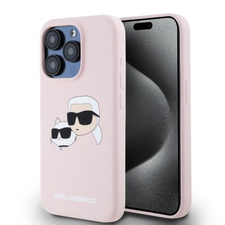Karl Lagerfeld Szilikon MagSafe Tok iPhone 15 Pro Max Pink KLHMP15XSKCHPPLP