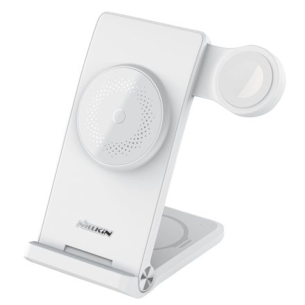 Nillkin PowerTrio 3in1 Vezetéknélküli Töltő MagSafe Apple Watch fehér (MFI)
