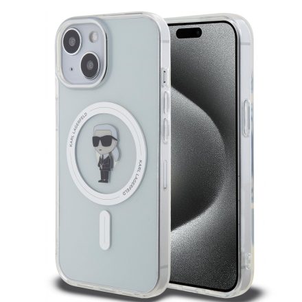 Karl Lagerfeld Ikonik MagSafe Tok iPhone 15 átlátszó KLHMP15SHFCKNOT