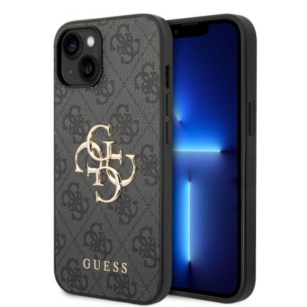Guess PU 4G Tok iPhone 15 szürke GUHCP15S4GMGGR