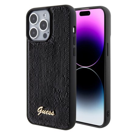 Guess Flitteres Tok iPhone 15 Pro Max fekete GUHCP15XPSFDGSK