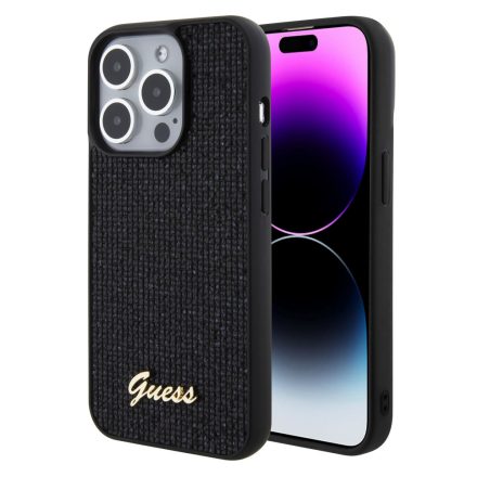 Guess PU Square Mirror Tok iPhone 15 Pro fekete GUHCP15LPMSDGSK