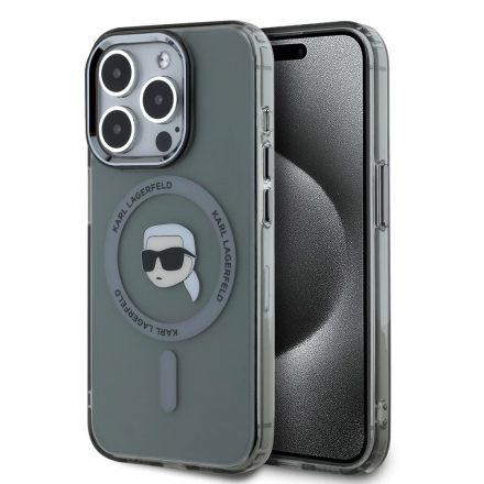 Karl Lagerfeld Karl MagSafe Tok iPhone 15 Pro fekete KLHMP15LHLSKIK