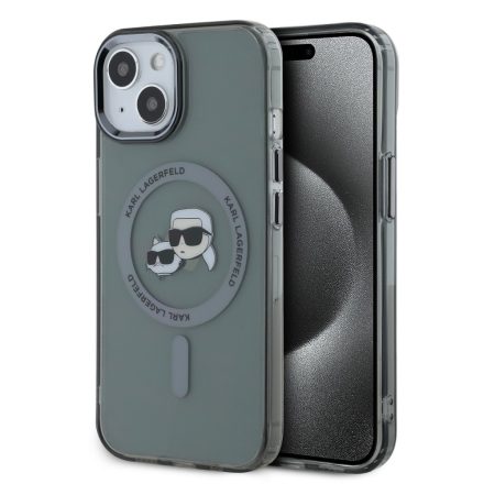 Karl Lagerfeld MagSafe Tok iPhone 15 fekete KLHMP15SHLSKCK