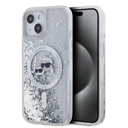 Karl Lagerfeld Glitter Choupette MagSafe Tok iPhone 15 átlátszó KLHMP15SLGKCSGH