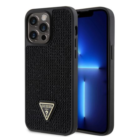 Guess Köves Tok iPhone 15 Pro Max fekete GUHCP15XHDGTPK