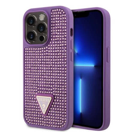 Guess Köves Tok iPhone 15 Pro lila GUHCP15LHDGTPU