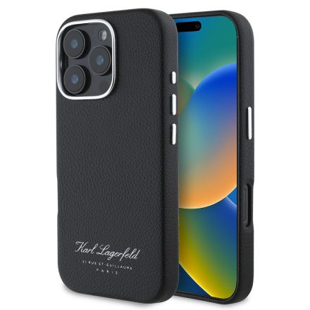 Karl Lagerfeld PU Hotel RSG Tok iPhone 16 Pro fekete