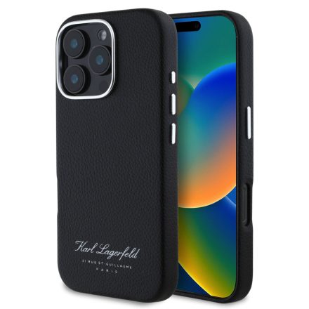 Karl Lagerfeld PU Hotel RSG Tok iPhone 16 Pro Max fekete