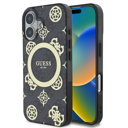 Guess IML Peony MagSafe Tok iPhone 16 fekete