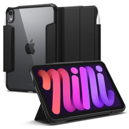 SPIGEN ULTRA HYBRID PRO flip tok álló bőr hatású IPAD mini 6 FEKETE ACS03765