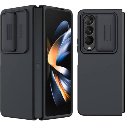 NILLKIN CAMSHIELD SILKY Z Fold4 5G fekete szilikon telefonvédő 