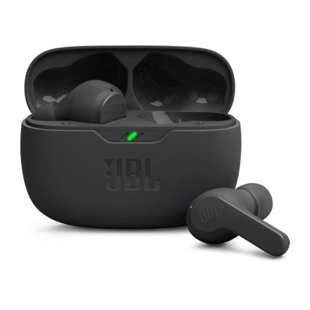JBL WAVE BEAM fekete bluetooth fülhallgató SZTEREO (v5.2, TWS, mikrofon, zajszűrő, IP54 + töltőtok)JBLWBEAMBLK