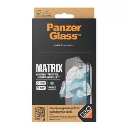 PANZERGLASS MATRIX D3O képernyővédő fólia 3D, tok barát, 9H + segédkeret Samsung S24
