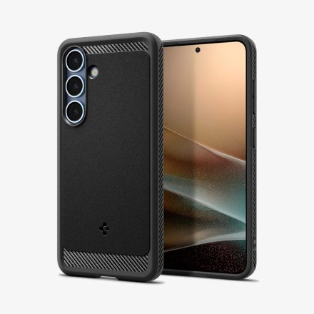 SPIGEN RUGGED ARMOR szilikon Tok FEKETE Samsung S25 Plus ACS08977