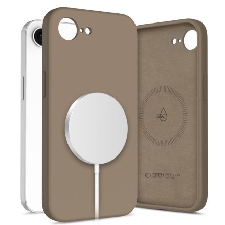 TECH-PROTECT LIQUID SILICONE MAGSAFE IPHONE 16E barna