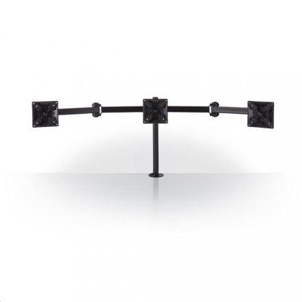 Nedis ergonomikus monitorkonzol tripla, minden irányban mozgatható fekete (ERGOTMM100BK) 