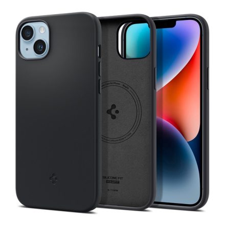Spigen Silicone Fit Mag iPhone 14 Plus MagSafe tok fekete ACS04920