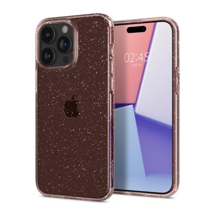 Spigen Liquid Crystal Glitter iPhone 15 Pro Max tok csillámos rózsaszín átlátszó ACS06560