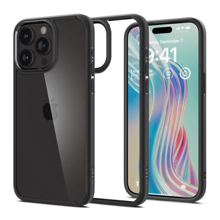 Spigen Ultra Hybrid iPhone 15 Pro Max tok Matt fekete ACS06570