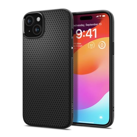 Spigen Liquid Air iPhone 15 Plus tok Matt fekete ACS06650