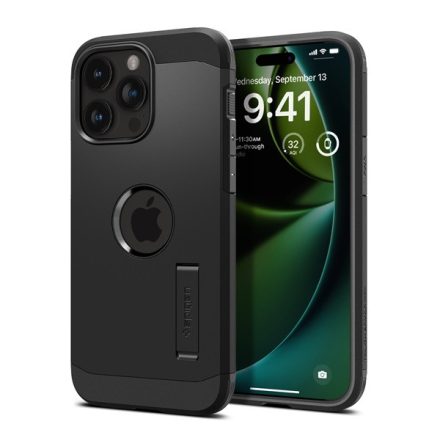 Spigen Tough Armor MagFit iPhone 15 Pro MagSafe tok Fekete ACS06733
