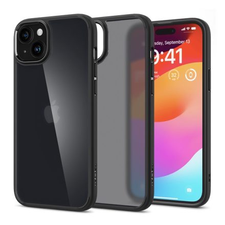 Spigen Ultra Hybrid iPhone 15 tok Matt Fekete ACS06797