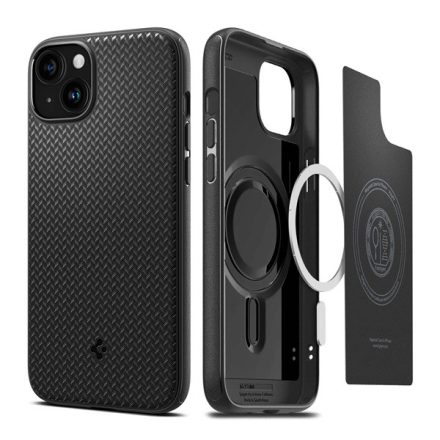 Spigen Mag Armor MagFit iPhone 15 MagSafe tok Matt fekete ACS06815