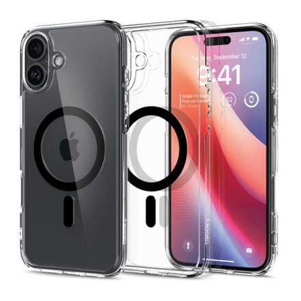 Spigen Ultra Hybrid MagFit iPhone 16 Plus MagSafe tok fekete ACS08076