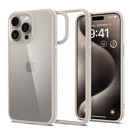 Spigen Liquid Air iPhone 16 Pro tok titanium bézs ACS08120