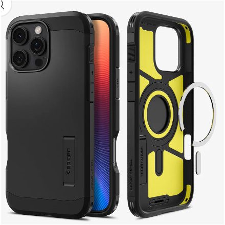 Spigen Tough Armor MagFit iPhone 16 Pro MagSafe tok fekete ACS08146
