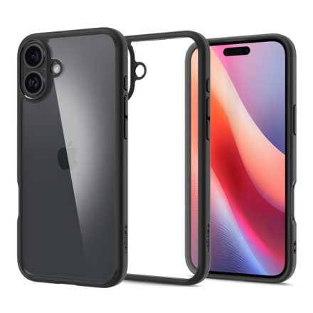 Spigen Ultra Hybrid iPhone 16 tok matt fekete ACS08201